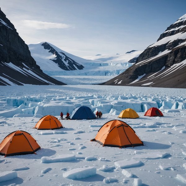 Quels sont les équipements nécessaires pour un camping en région de calotte glaciaire?